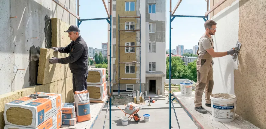 Утеплення фасадів у Харкові